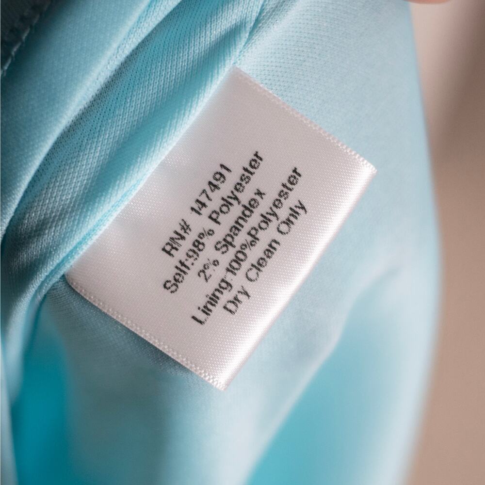Katie May x Revolve Bambina Gown Maxi Dress Sky Blue Low Back SZ M - Picture 6 of 9